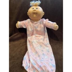 Vintage Cabbage Patch Kids Preemie Baby Doll Blonde Hair Tuft Blue Eyes